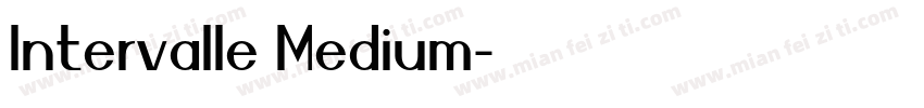 Intervalle Medium字体转换